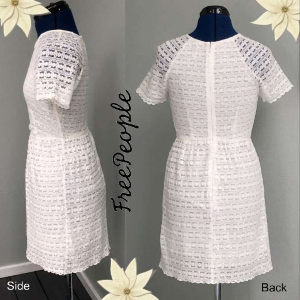 Free people White Lace Sheath Dress - Picture 2 of 5